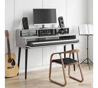 vidaXL Scrivania studio Grigio Cemento 110 x 42,5 x 36 cm