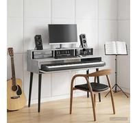 vidaXL Scrivania studio Grigio Cemento 130 x 42,5 x 36 cm