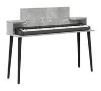 vidaXL Scrivania da studio in cemento grigio cemento 152 x 36 x 19,5 cm in legno ingegnerizzato, scrivania moderna rettangolare per musicisti, arredamento creativo per la produzione di spazi di lavoro