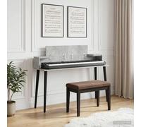 vidaXL Scrivania studio Grigio Cemento 152 x 36 x 19,5 cm