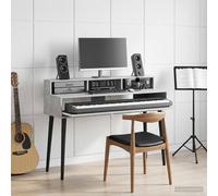 vidaXL Scrivania studio Grigio Cemento 152 x 42,5 x 36 cm