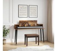 vidaXL Scrivania studio Legno antico 130 x 36 x 19,5 cm