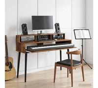 vidaXL Scrivania studio Legno antico 130 x 42,5 x 36 cm