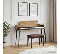 vidaXL Studio Desk Artisan Oak 110 x 36 x 19,5 cm Legno Ingegnerizzato, Scrivania Rettangolare Moderna, Scrivania Musica Studio per Musicisti, Mobili Creativi per Produzione di Ambienti di Lavoro