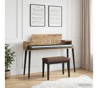 vidaXL Studio Desk Artisan Oak 152 x 36 x 19,5 cm Legno Ingegnerizzato, Scrivania Rettangolare Moderna, Scrivania Musica Studio per Musicisti, Mobili Creativi per Produzione di Ambienti di Lavoro