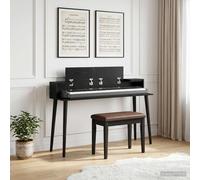 vidaXL Scrivania studio Rovere Nero 152 x 36 x 19,5 cm