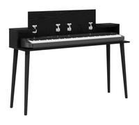 vidaXL Scrivania studio Rovere Nero 152 x 36 x 19,5 cm