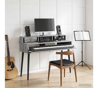 vidaXL Scrivania studio Sonoma grigio 110 x 42,5 x 36 cm