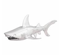 vidaXL Scultura a Forma di Squalo Argento 68x20x24 cm Alluminio