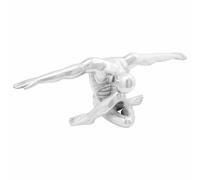 vidaXL Scultura Argento 63 x 20 x 22 cm Alluminio