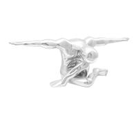 vidaXL Scultura Argento 91,5 x 32 x 33 cm Alluminio