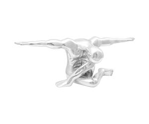 vidaXL Scultura Argento 91,5 x 32 x 33 cm Alluminio