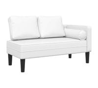 vidaXL Sdraio con Bianco Crema in Similpelle, divano letto, divano imbottito, seduta da soggiorno, dormeuse, seduta da salotto, divano 2 posti