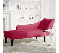 vidaXL Sdraio con Bracciolo Destro in Velluto Rosso Vino, Divano Chaise Longue, Poltrona, Divano Soggiorno, Salotto, Divano Lounge, Sedia Accento