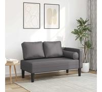 vidaXL Sdraio con Cuscini Grigio in Similpelle