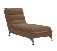 vidaXL Sdraio con Cuscini Marrone in Tessuto, chaise longue con cuscini, dormeuse, divano letto camera da letto, divano letto, divano letto moderno
