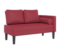 vidaXL Sdraio con Cuscini Rosso Vino in Similpelle, divano letto, divano imbottito, seduta da soggiorno, dormeuse, seduta da salotto, divano 2 posti