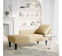 vidaXL Sdraio con Cuscino Destro Velluto a Coste Grigio Verde Chiaro