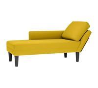 vidaXL Sdraio con Cuscino e Bracciolo Destro in Velluto Giallo