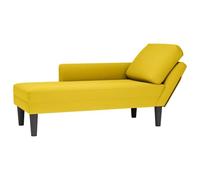 vidaXL Sdraio con Cuscino e Bracciolo Destro in Velluto Giallo