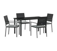 vidaXL Sedie da Giardino Moderne con Cuscini Grigio Chiaro Set di 2 Polyrattan Struttura in Acciaio Resistente alle Intemperie Mobili da Patio per Balcone e Terrazza
