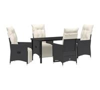vidaXL Sdraio da Giardino Reclinabili con Cuscini | Schienale e Poggiapiedi Regolabili - Set di 2 in Rattan Sintetico e Acciaio, Mobili alla Moda per Il Patio, Balcone e Terrazza, Lounge Moderna per