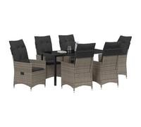 vidaXL Sdraio da Giardino Regolabili con Cuscini | Schienale Regolabile, Set di 2 in Poly Rattan e Acciaio. Mobili Moderni per Giardino su Balcone, Patio o Terrazzo. Sedie Relax per la Terrazza.