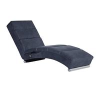 vidaXL Sdraio Imbottita Elegante Ergonomica Chaise Lounge Lettino Arredo Salotto Ottomana Gambe in Acciaio Grigio in Similpelle Scamosciata