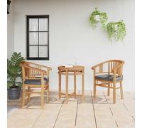 vidaXL Sedia 2 pcs Marrone 63 x 58 x 89 cm Legno di teak solido