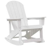 vidaXL Sedia a Dondolo Adirondack Bianca 73.5x92x90 cm HDPE