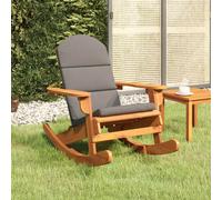 vidaXL Sedia a Dondolo Adirondack con Cuscini Legno Massello di Acacia