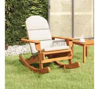 vidaXL Sedia a Dondolo Adirondack con Cuscini Legno Massello di Acacia