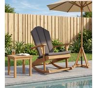 vidaXL Sedia a dondolo Adirondack da giardino Naturale