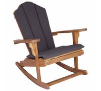 vidaXL Sedia a dondolo Adirondack da giardino Naturale