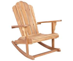 vidaXL Sedia a dondolo Adirondack da giardino Naturale