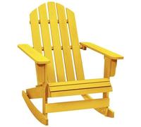 VIDAXL - Sedia a Dondolo Adirondack in Legno Massello di Abete Gialla