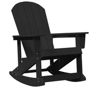 vidaXL Sedia a Dondolo Adirondack Nera 73.5x92x90 cm HDPE