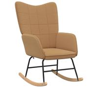 vidaXL Sedia a Dondolo Beige Contemporanea per Soggiorno da Interno, Poltrona Confortevole con Tessuto Elegante, Ideale per Lettura e Relax in Spazi Piccoli