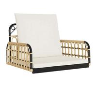 vidaXL Sedia a Dondolo con Cuscini 63x58x39 cm Polyrattan e Acciaio