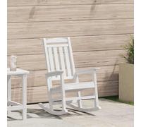 vidaXL Sedia a dondolo da giardino in HDPE, 70 x 92 x 108 cm, colore: Bianco