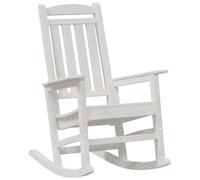 vidaXL Sedia a dondolo da giardino in HDPE, 70 x 92 x 108 cm, colore: Bianco