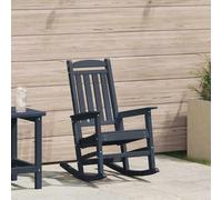 vidaXL Sedia a dondolo da giardino Blu navy 92 x 70 x 108cm HDPE