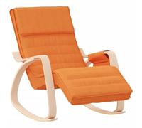 VIDAXL - Sedia A Dondolo Giallo Scuro In Tessuto