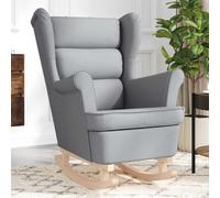 vidaXL Sedia a Dondolo Grigio Chiaro 74x90x102 cm in Tessuto