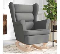 vidaXL Sedia a Dondolo Grigio Scuro 74x90x102 cm in Tessuto