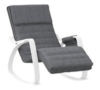 vidaXL Sedia a Dondolo Grigio Scuro in Tessuto