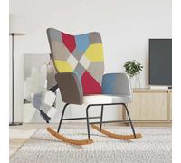 VIDAXL - Sedia a Dondolo in Tessuto Patchwork