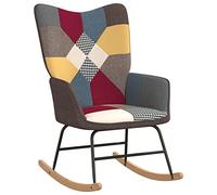 VIDAXL - Sedia a Dondolo in Tessuto Patchwork