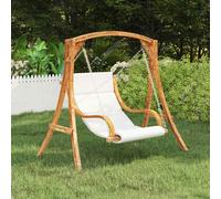 vidaXL Sedia a Dondolo Senza Telaio con Cuscino Legno Curvato