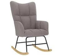 vidaXL Sedia a Dondolo Tortora in Tessuto, Sedia, Sedia Relax, Sedia a Dondolo in Tessuto, Sedia da Soggiorno, Sedia in Tessuto